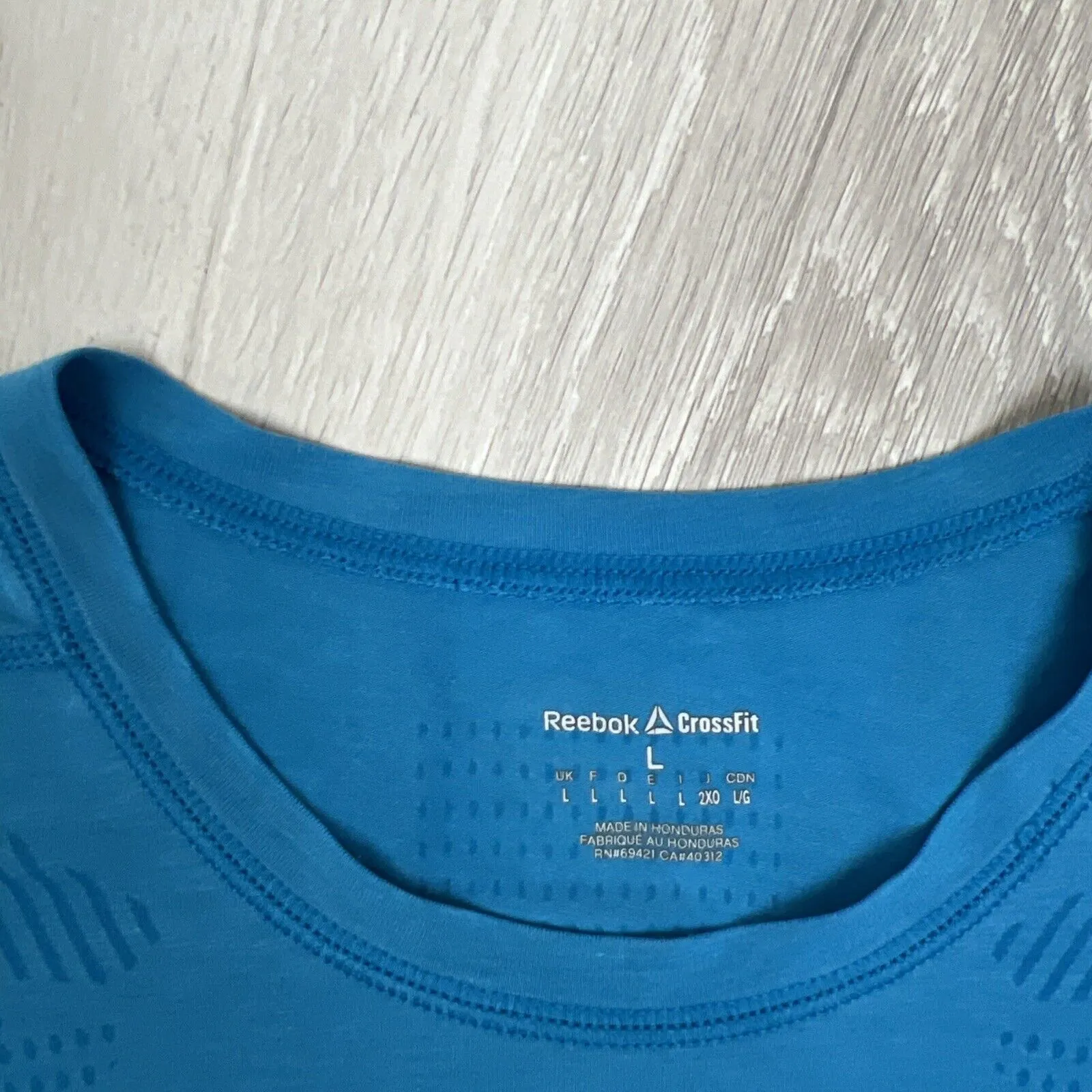 Reebok Crossfit Mens Blue Training Activewear T-Shirt Size Large