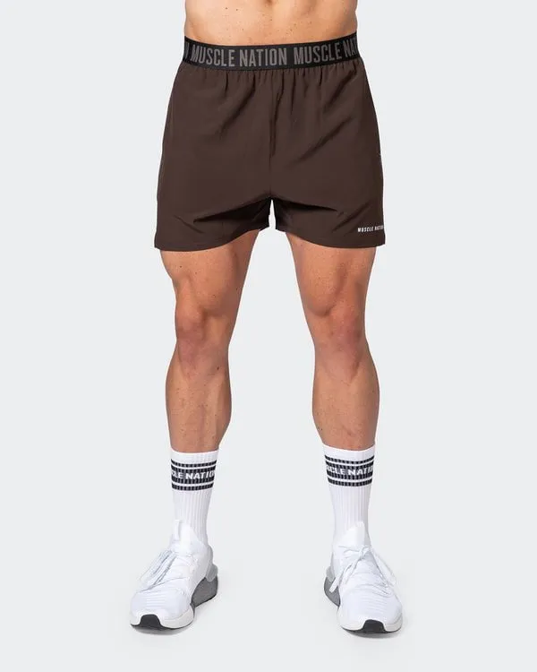 Reflective Training Shorts - Cocoa
