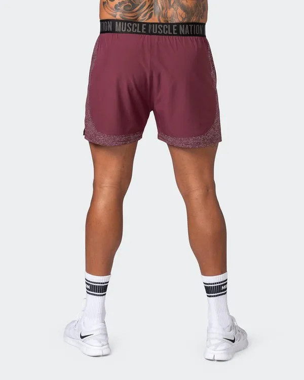 Reflective Training Shorts - Wine
