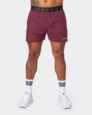 Reflective Training Shorts - Wine
