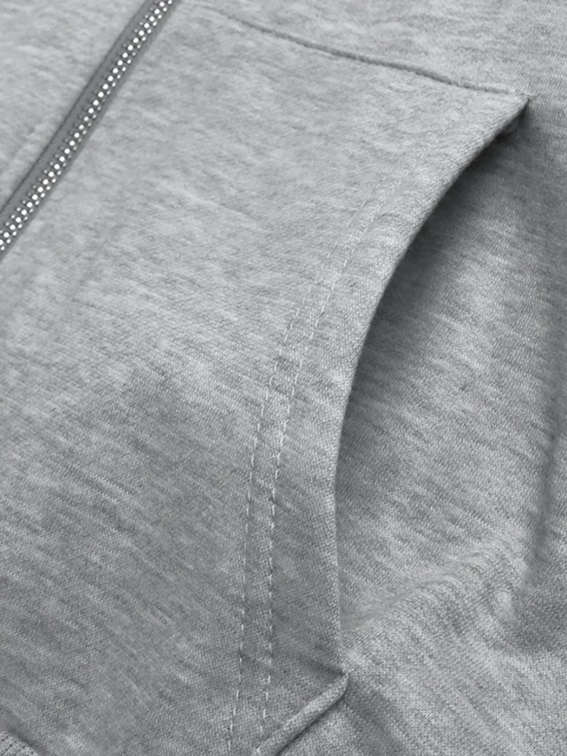 Rhinestone Zip Up Long Sleeve Hoodie