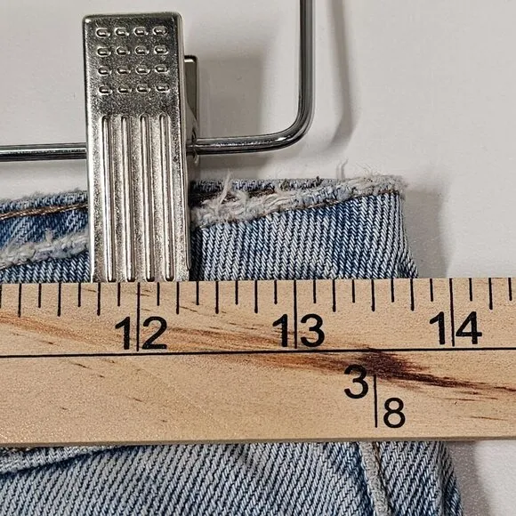 Rollas Dusters High Rise Slim Jeans Old Stone Light Wash Denim Cotton Size 28