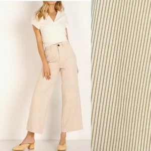 Rollas Old Mate Pant Gold Stripe Wide Leg Jeans