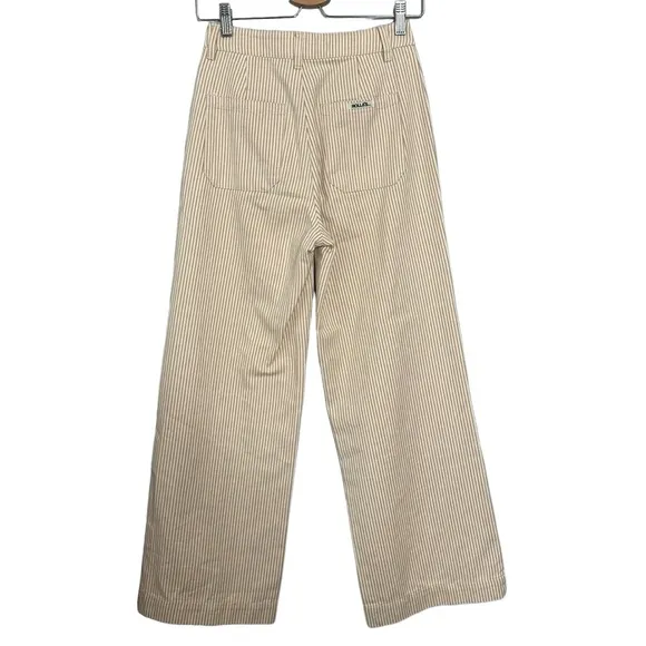 Rollas Old Mate Pant Gold Stripe Wide Leg Jeans