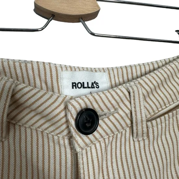 Rollas Old Mate Pant Gold Stripe Wide Leg Jeans