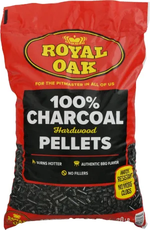 Royal Oak Charcoal Pellets 20 lb Bag 100 Percent Charcoal Hardwood