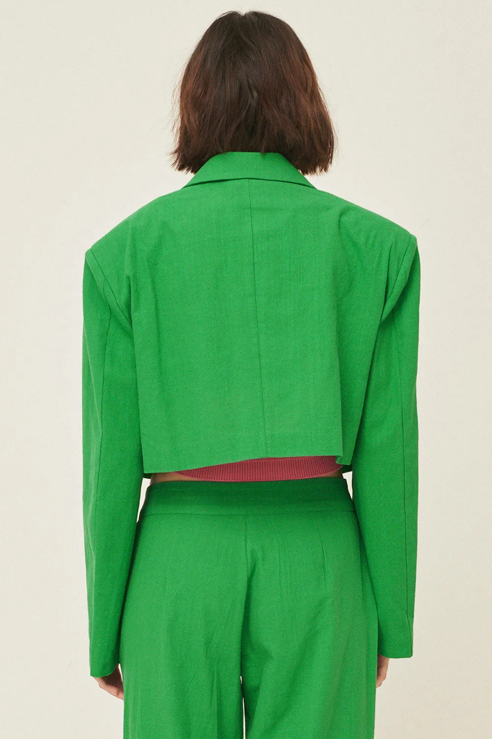Sabrina Cropped Handkerchief Blazer
