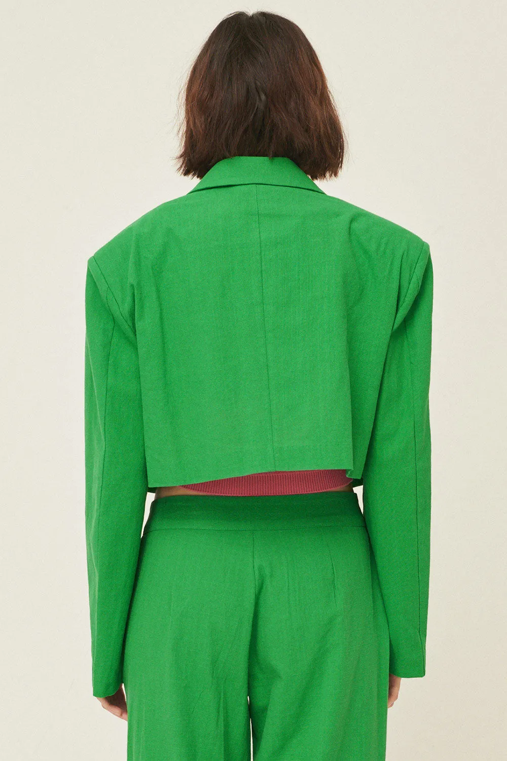 Sabrina Cropped Handkerchief Blazer