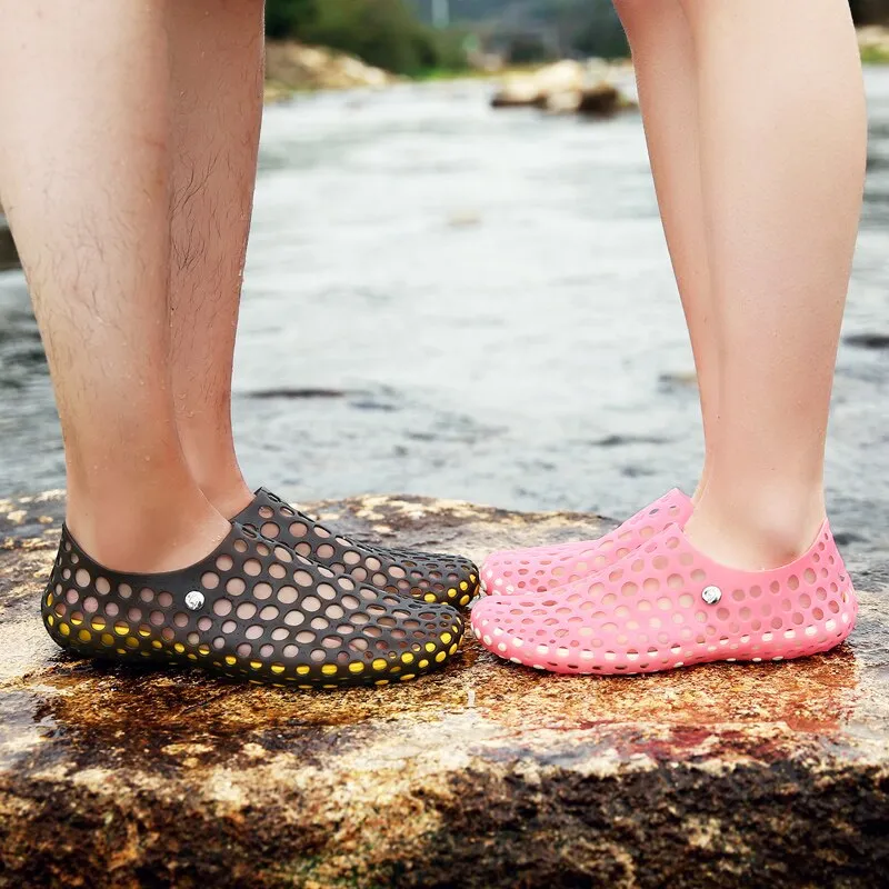 Sandals Men Summer - Sandals Hole Shoes Slippers Men and Women Summer Beach Flat Garden Shoes CoupleShoes Dropshipping 2021