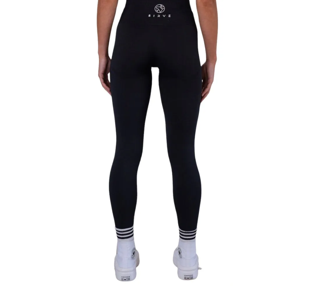 Sculpting seamless gym tights in Black
