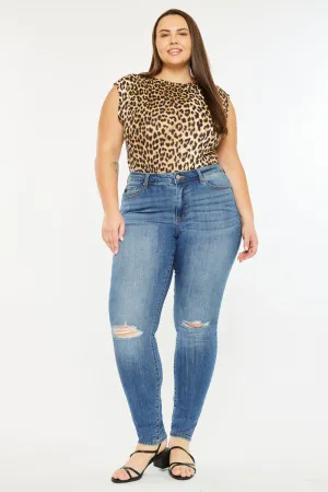 Sharon  Mid Rise Super Skinny Jeans (Plus Size)
