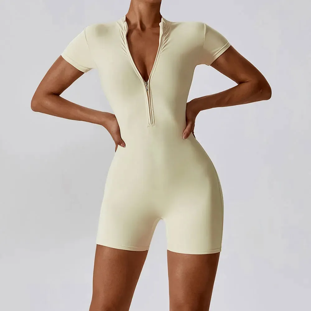 Short Sleeve Yoga Bodysuit