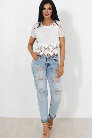 Sina Light Blue Boyfrend Jeans