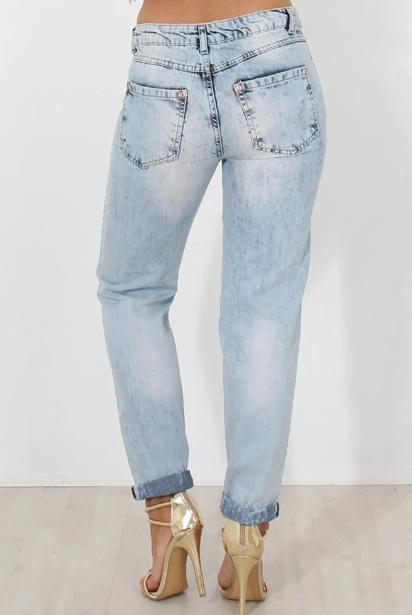 Sina Light Blue Boyfrend Jeans