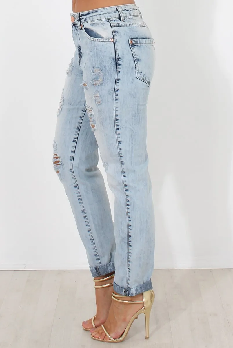 Sina Light Blue Boyfrend Jeans