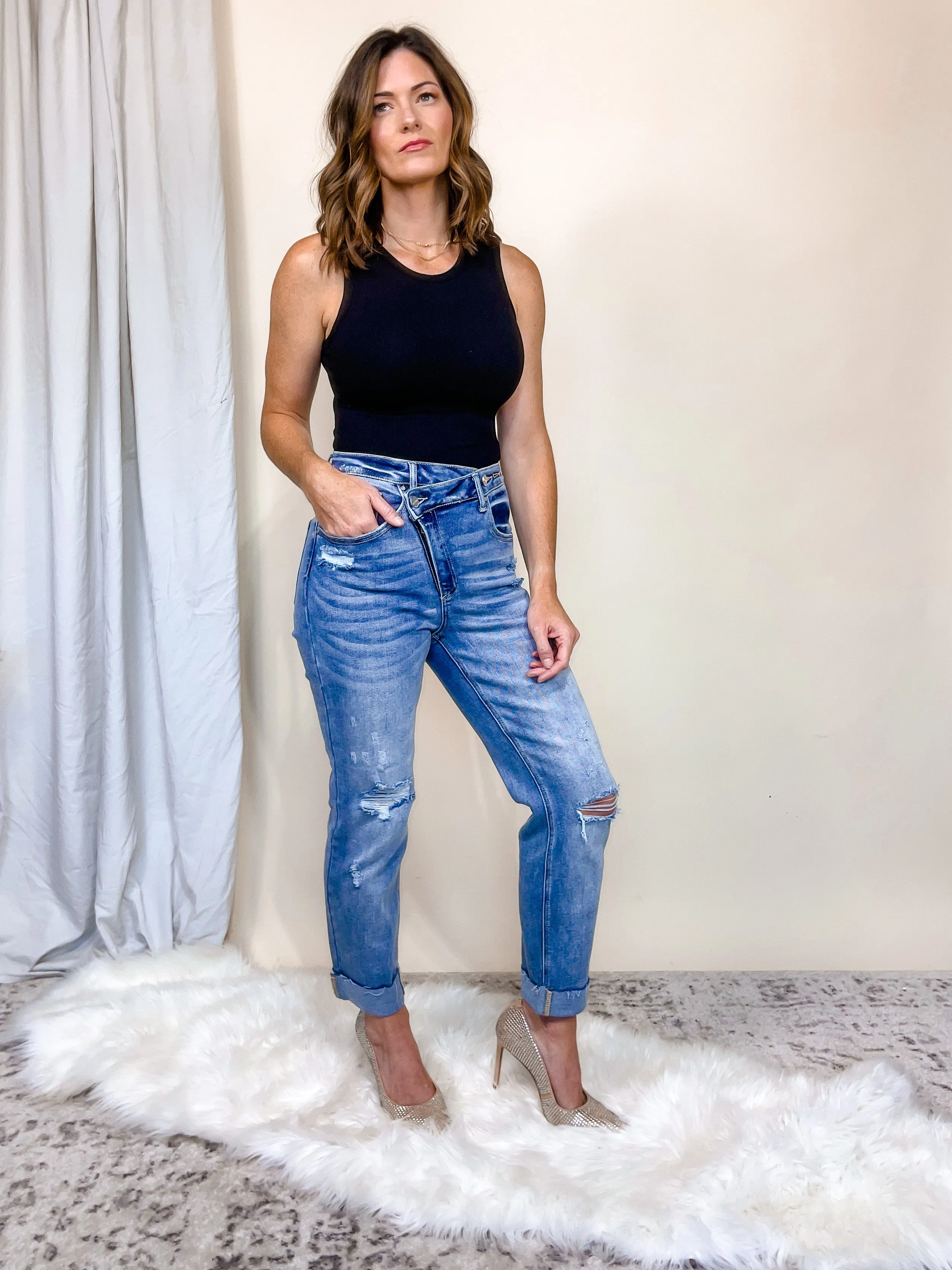 Slide Over Boyfriend Jean