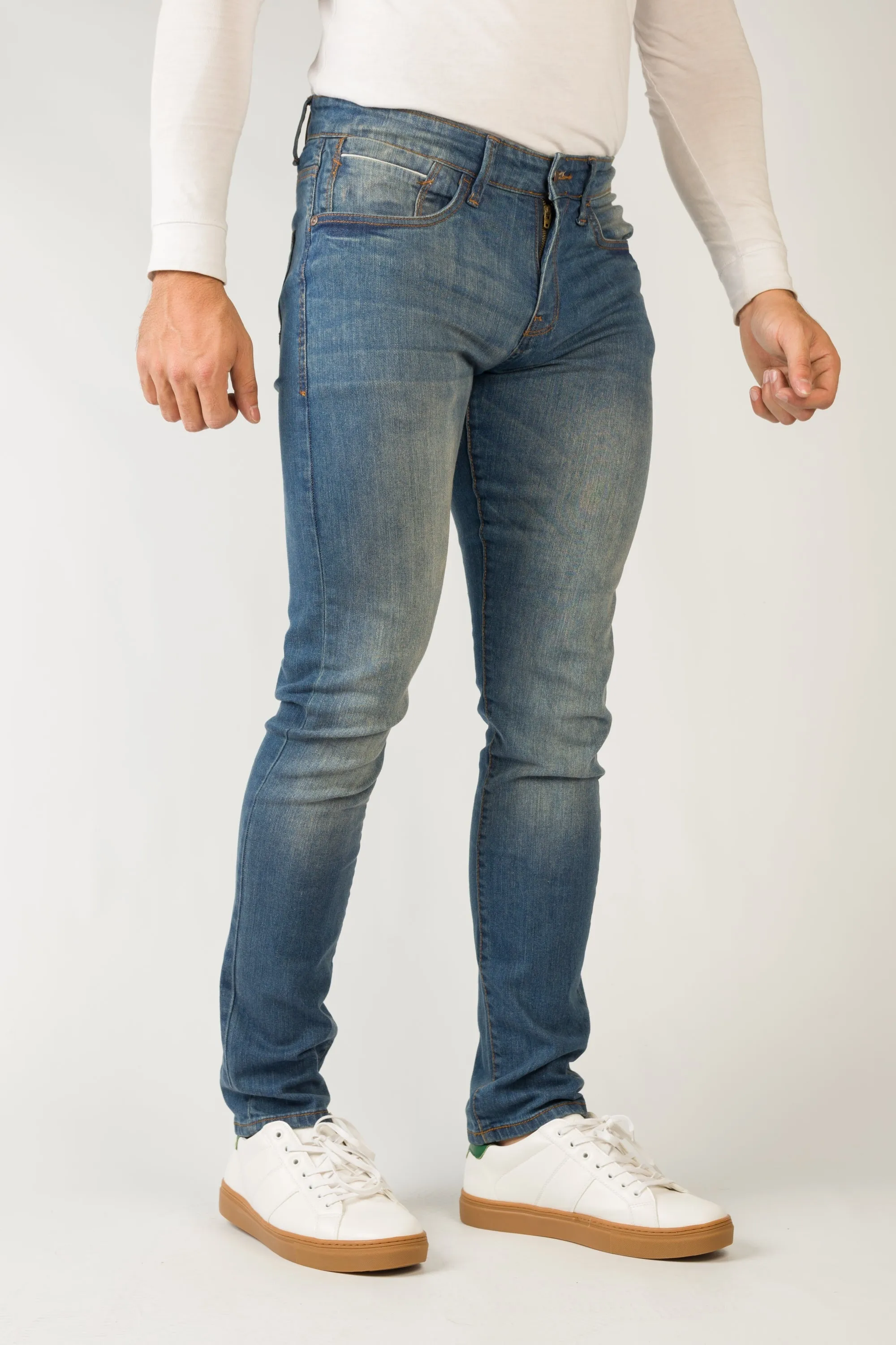 Smart Fit Faded Blue Jeans