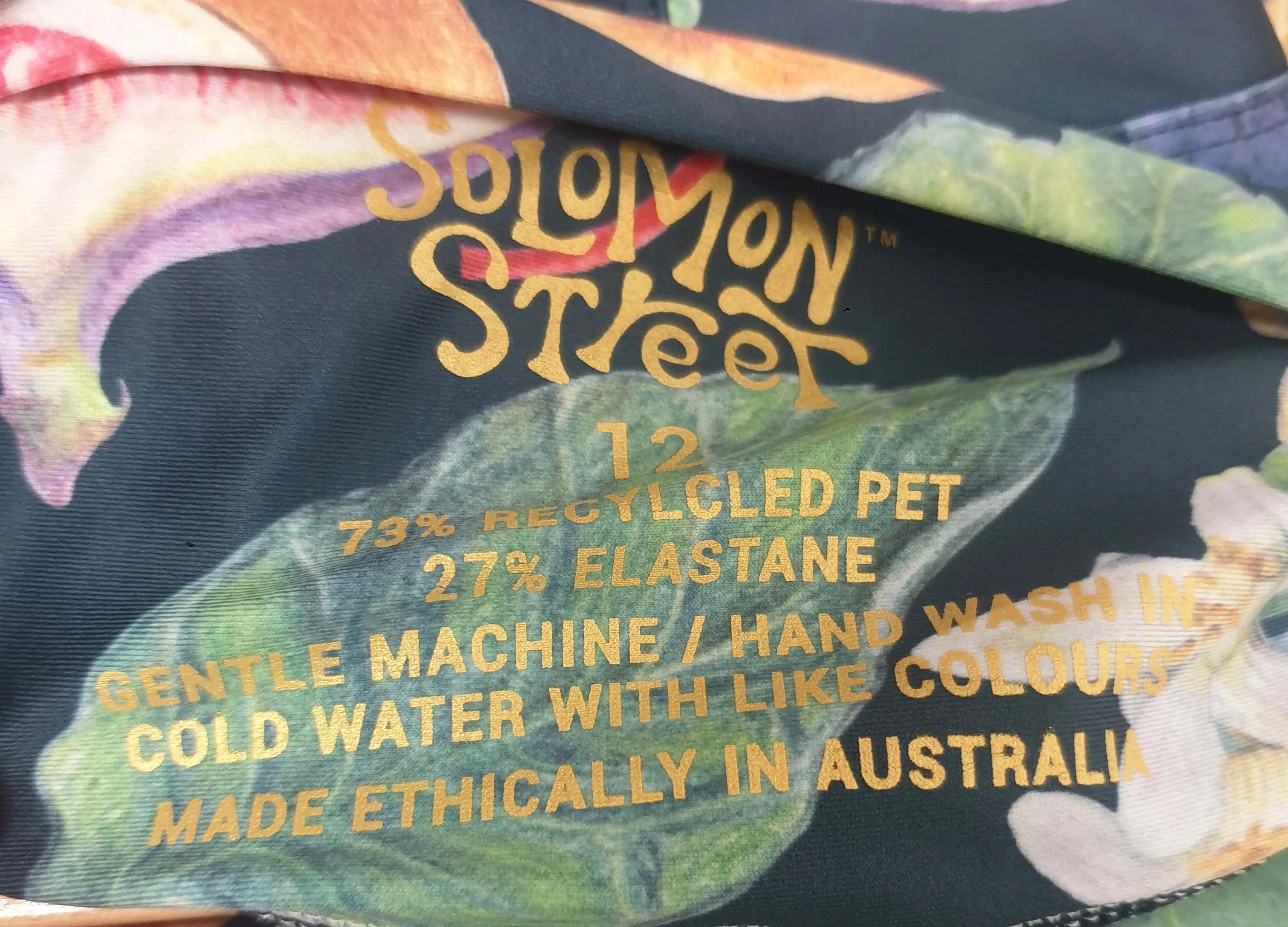 Solomon Street medetteranean fruit print yoga pants size 12