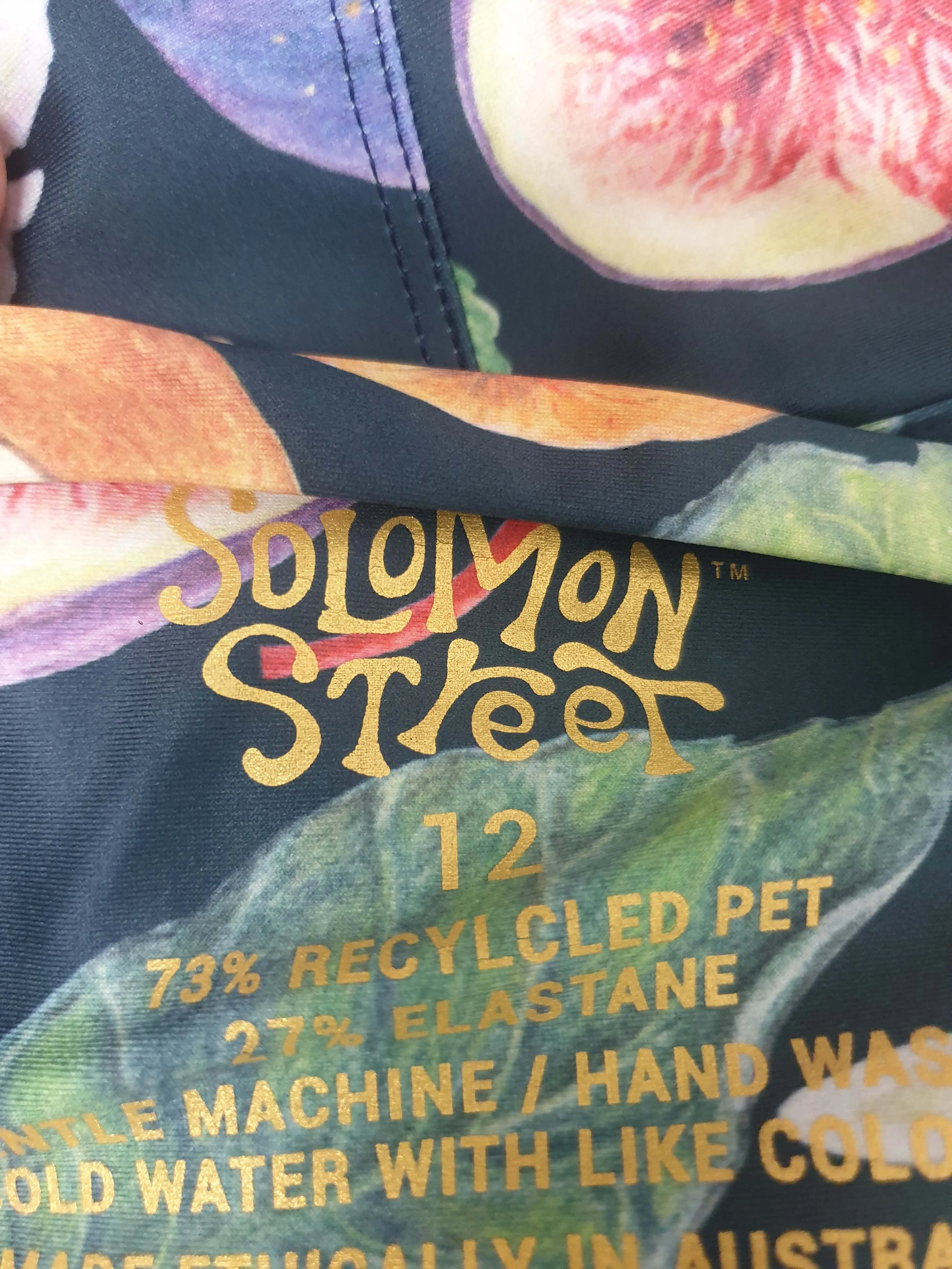 Solomon Street medetteranean fruit print yoga pants size 12