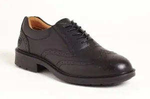 Sterling Black Safety S1P Brogue Work Shoe Steel Toe Composite Midsole SS500CM