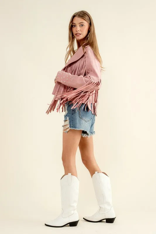 Studded Fringe Western Jacket