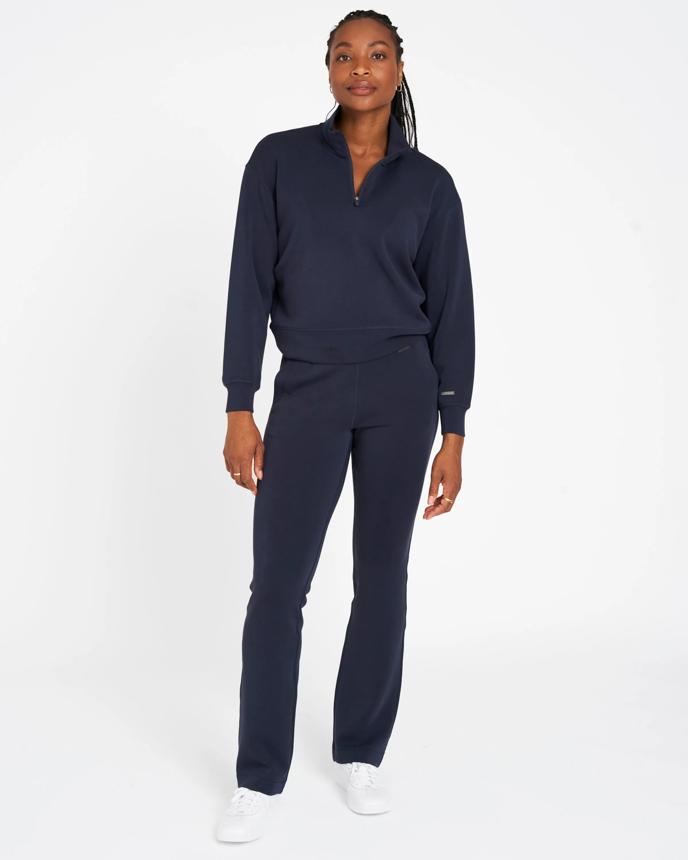 Studio UltraSoft 1/4 Zip Sweatshirt Outerspace Navy