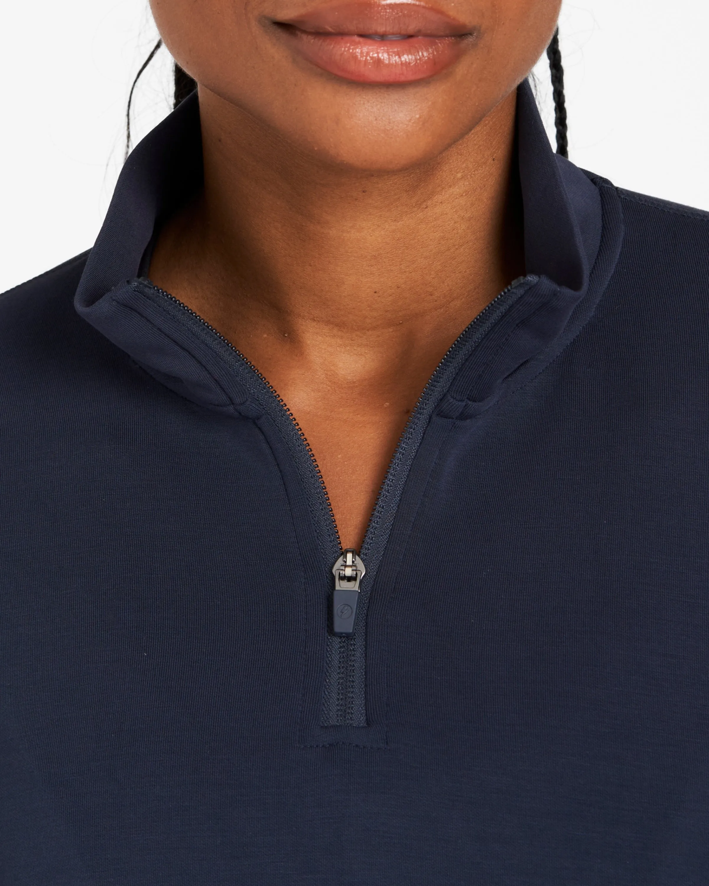 Studio UltraSoft 1/4 Zip Sweatshirt Outerspace Navy