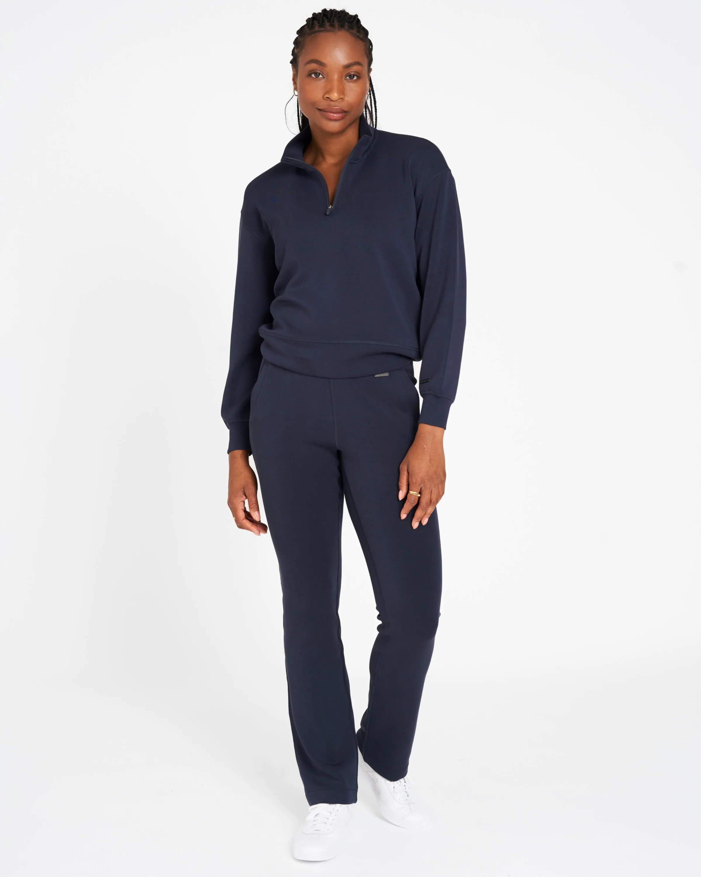 Studio UltraSoft 1/4 Zip Sweatshirt Outerspace Navy