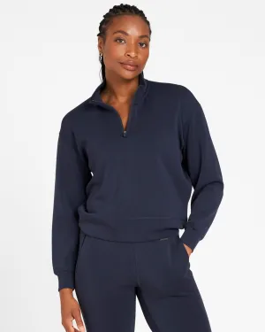 Studio UltraSoft 1/4 Zip Sweatshirt Outerspace Navy