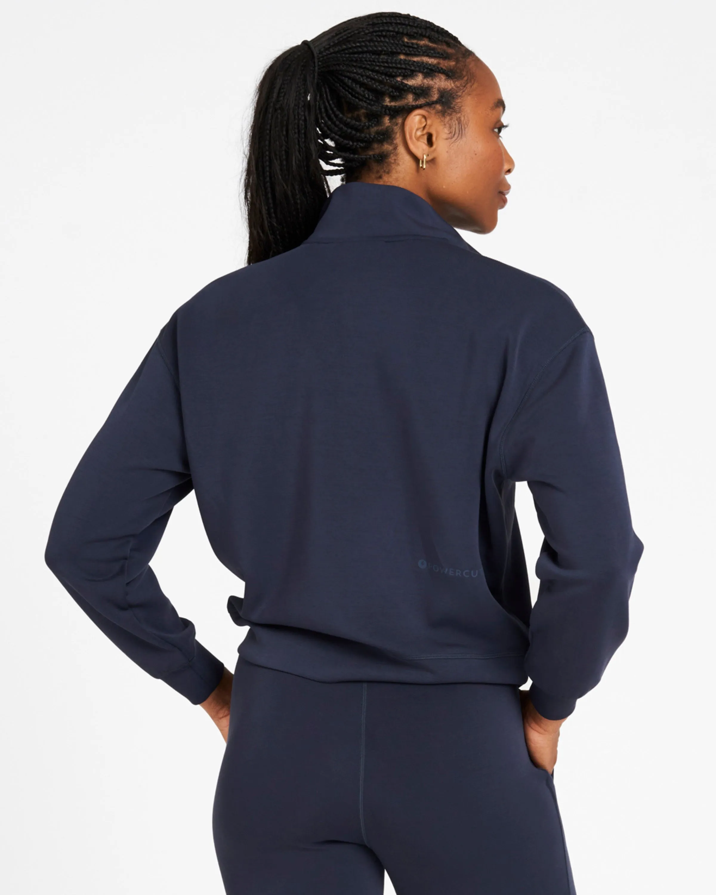 Studio UltraSoft 1/4 Zip Sweatshirt Outerspace Navy