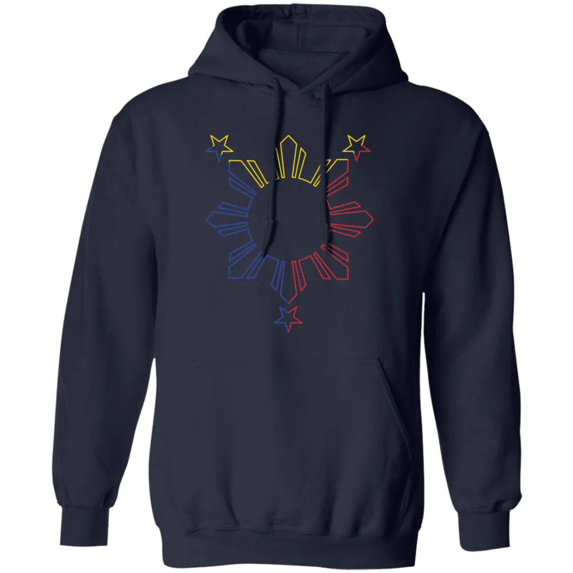 Sun and Stars Outline Unisex Pullover Hoodie