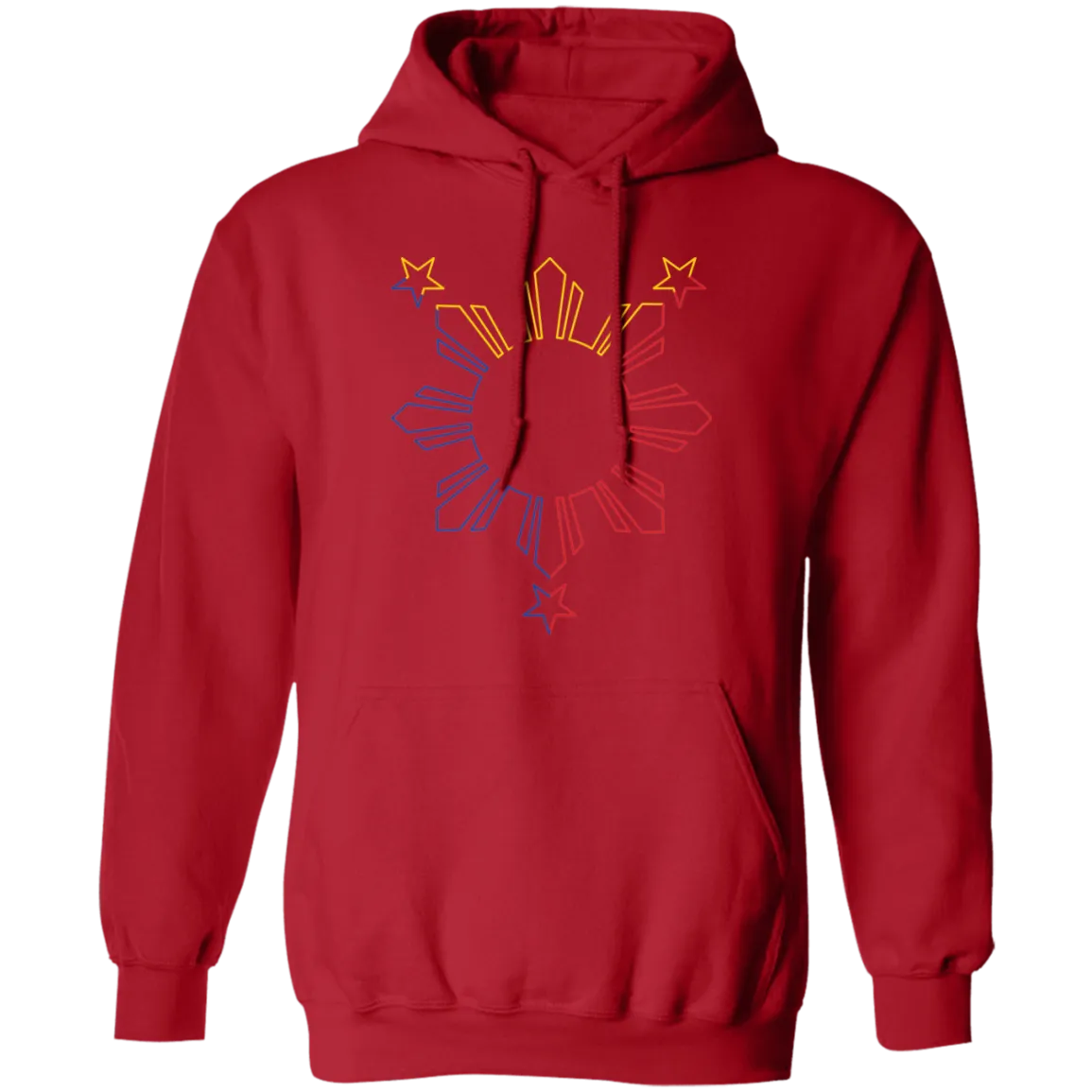 Sun and Stars Outline Unisex Pullover Hoodie