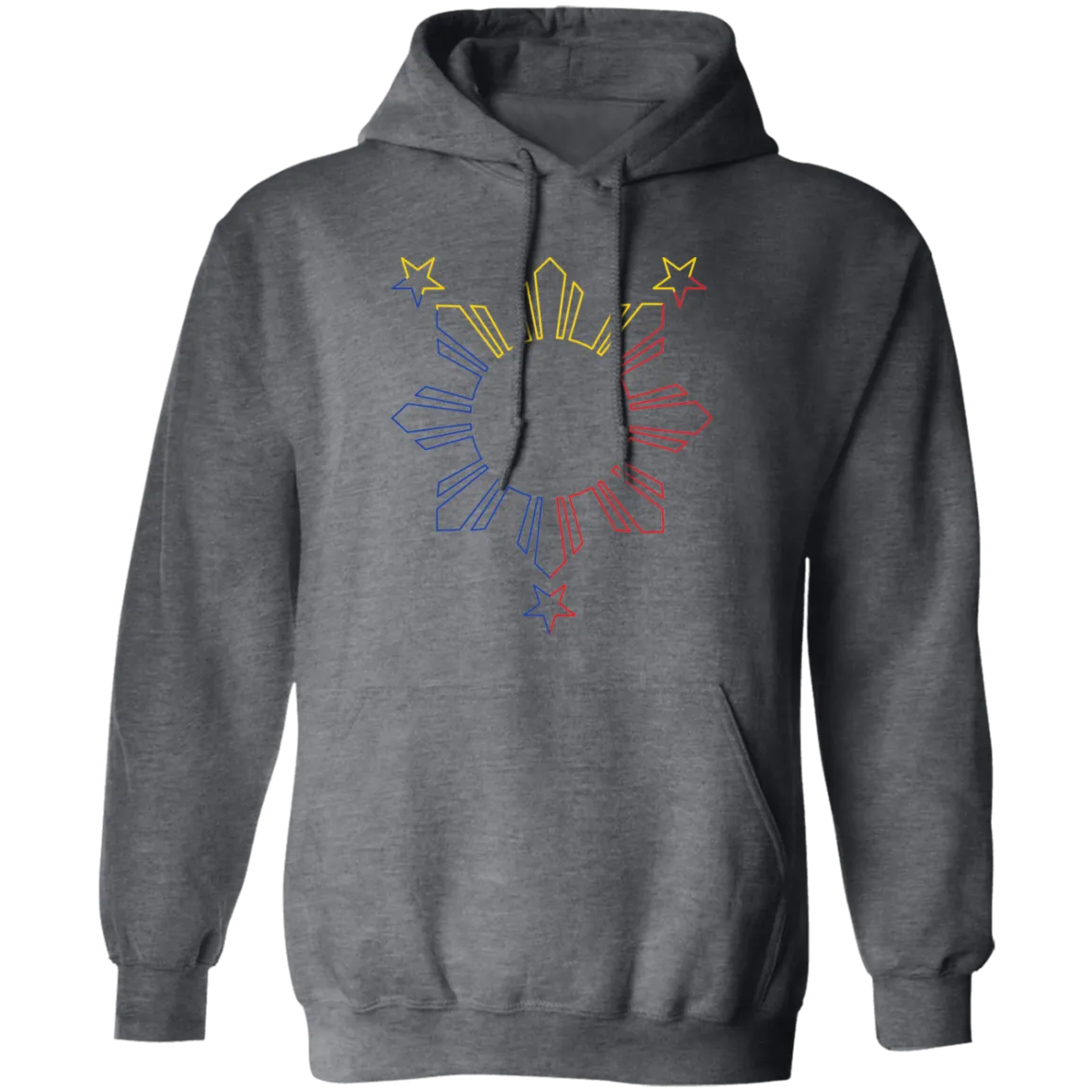 Sun and Stars Outline Unisex Pullover Hoodie