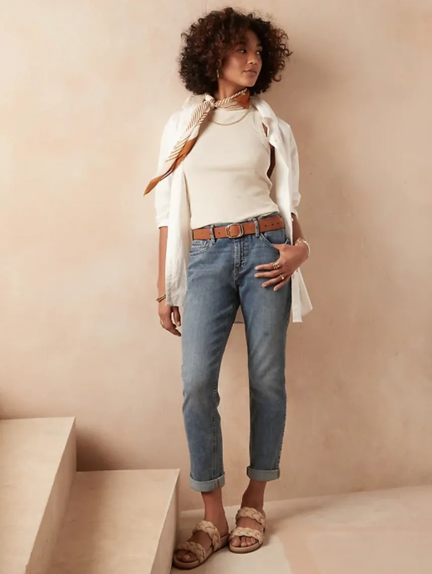 Sun Faded Girlfriend Jean