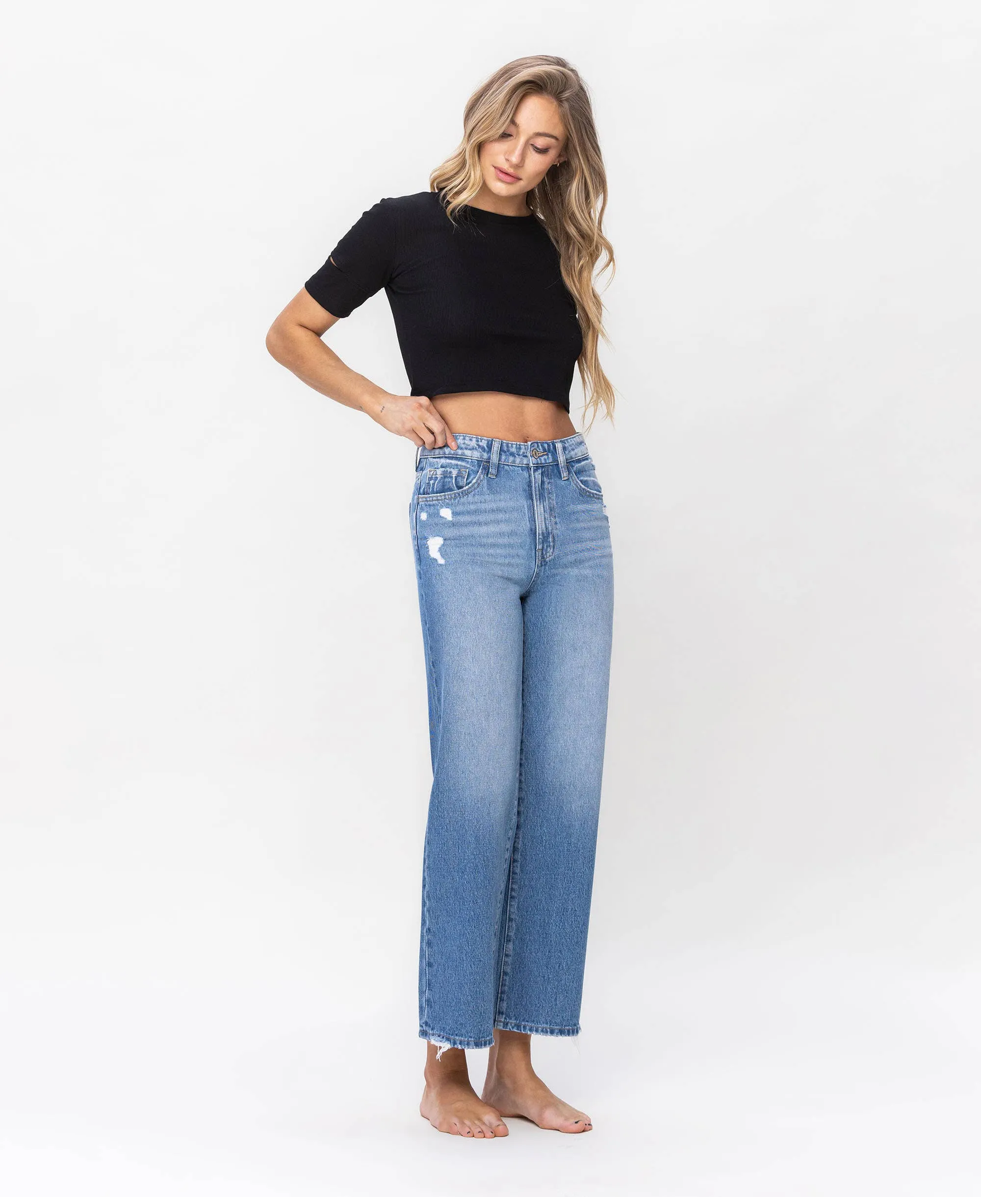 Super High Rise Wide Vervet Jeans