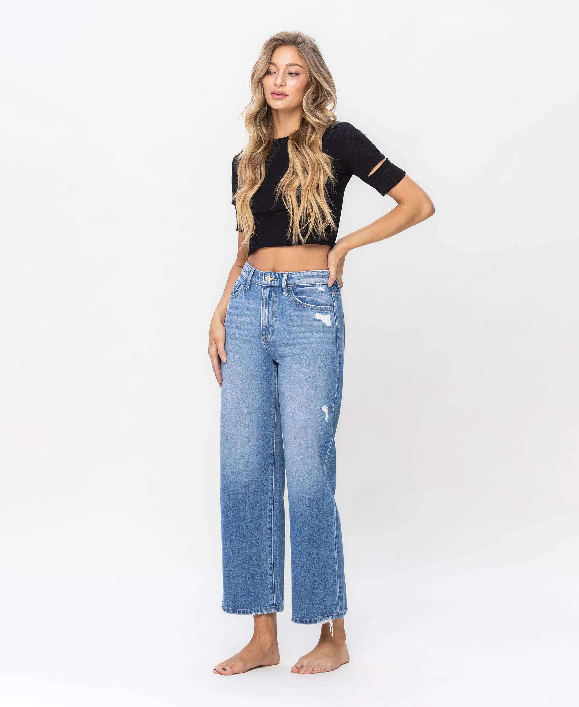 Super High Rise Wide Vervet Jeans