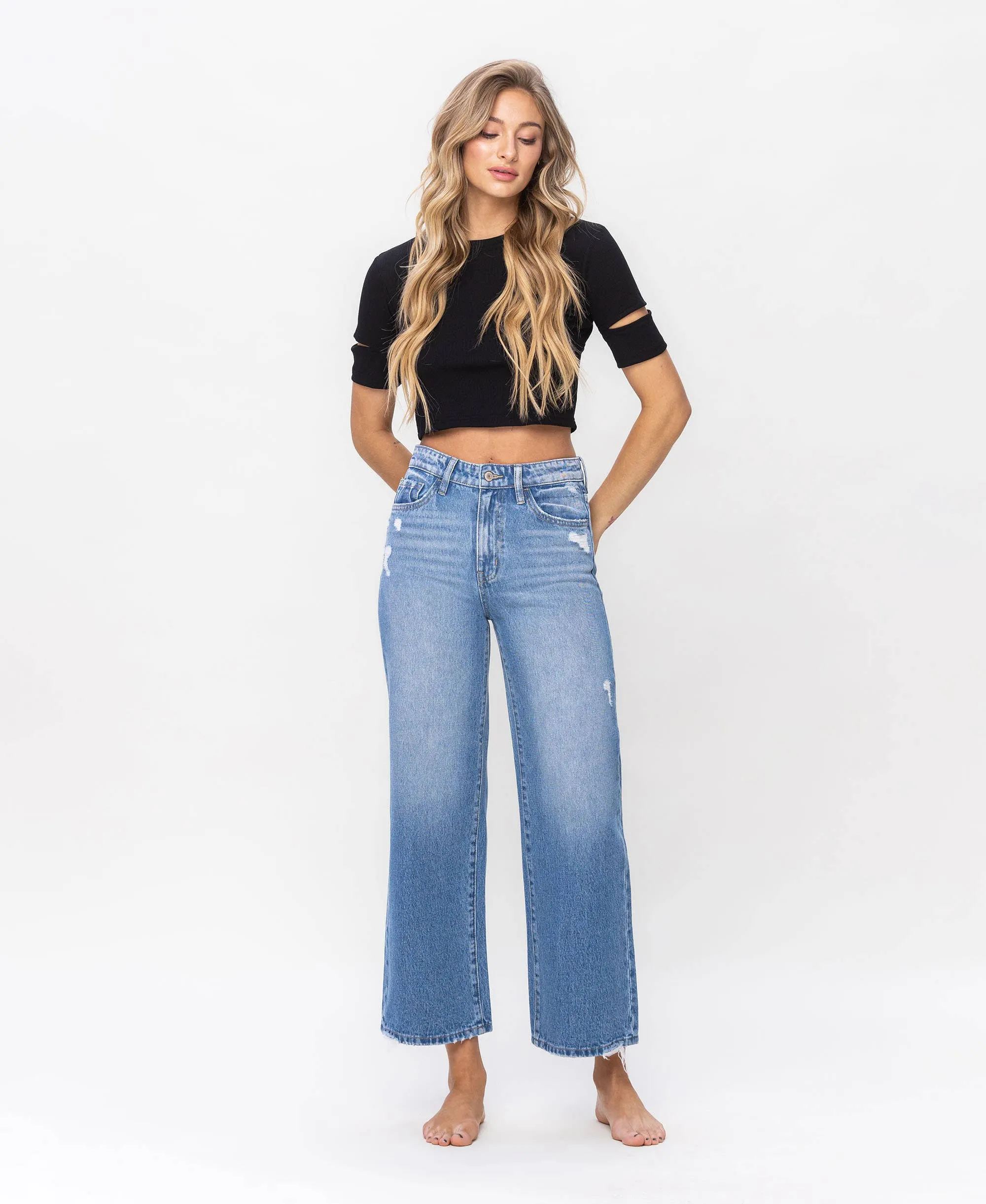 Super High Rise Wide Vervet Jeans