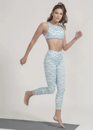 Surf & Yoga Leggings mit Ocean Waves Print