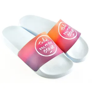 Take me to the Ocean Written and Colored Watercolor Patterned Sandal - CAP114