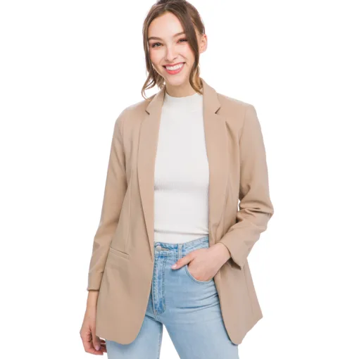 TAYLOR OPEN FRONT BLAZER // 2 COLORS