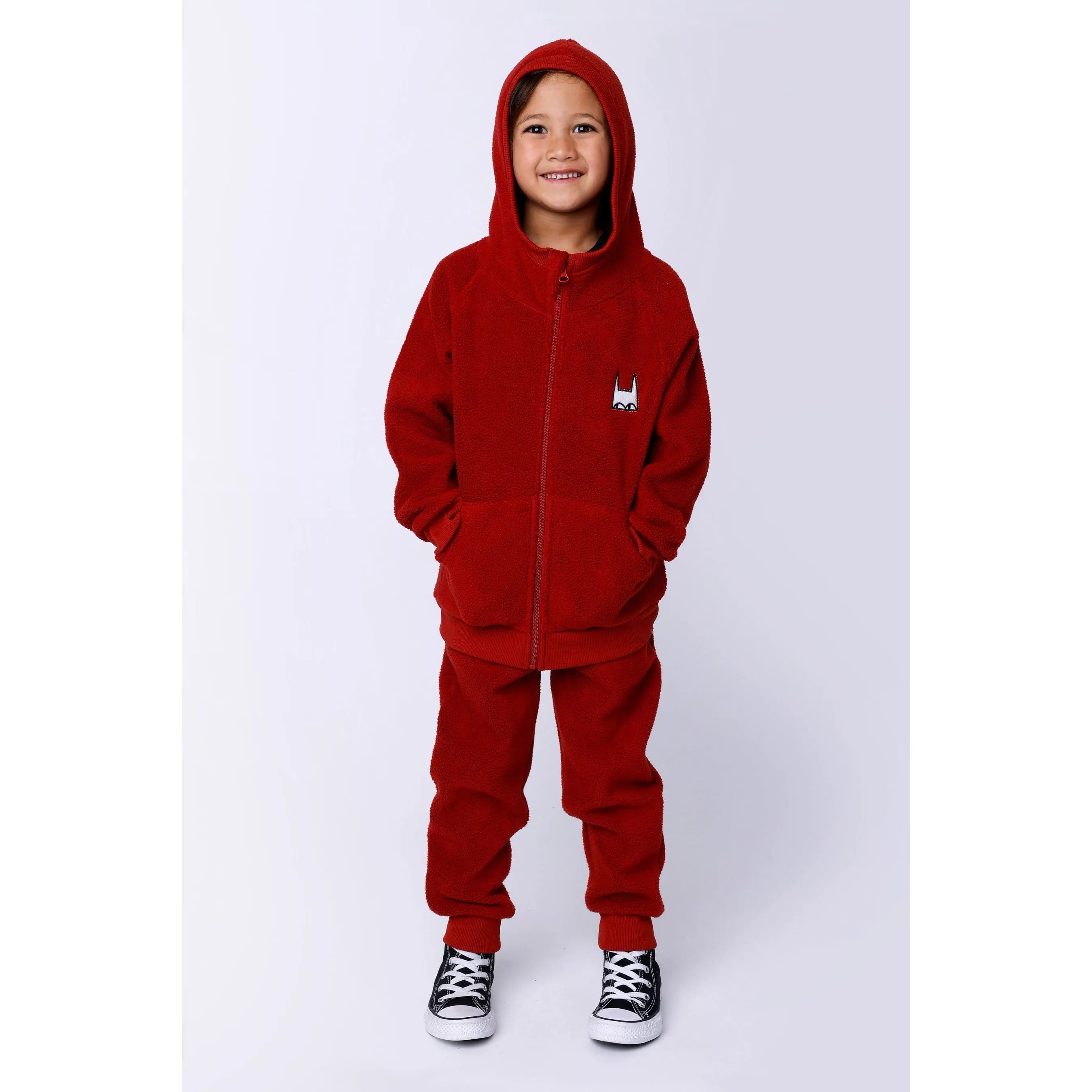 Teddy Zip Up - Rusty Red