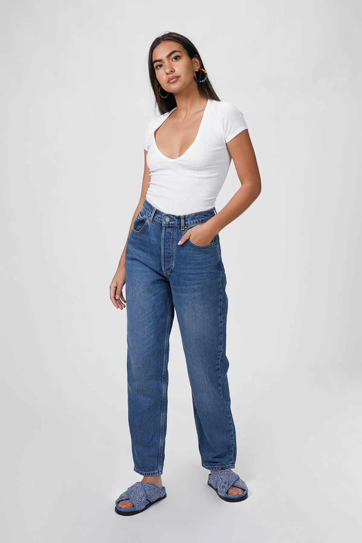 THE TOBY HIGH-RISE STRAIGHT-LEG JEANS