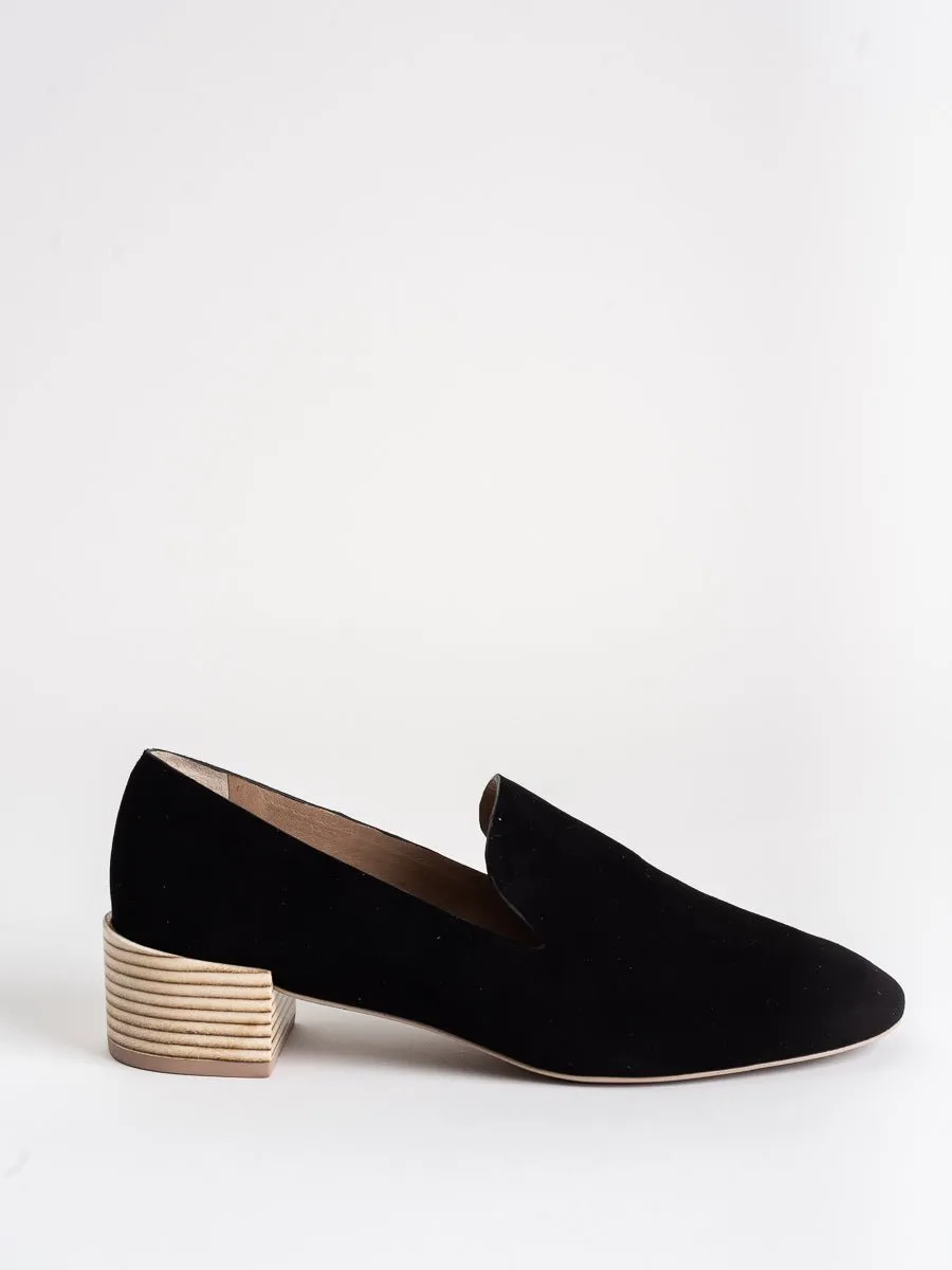 tillie loafer - black suede