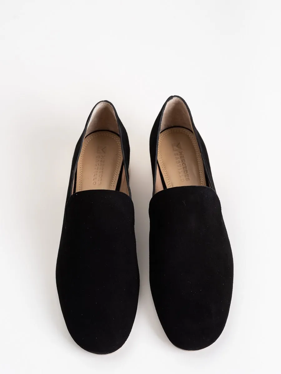 tillie loafer - black suede