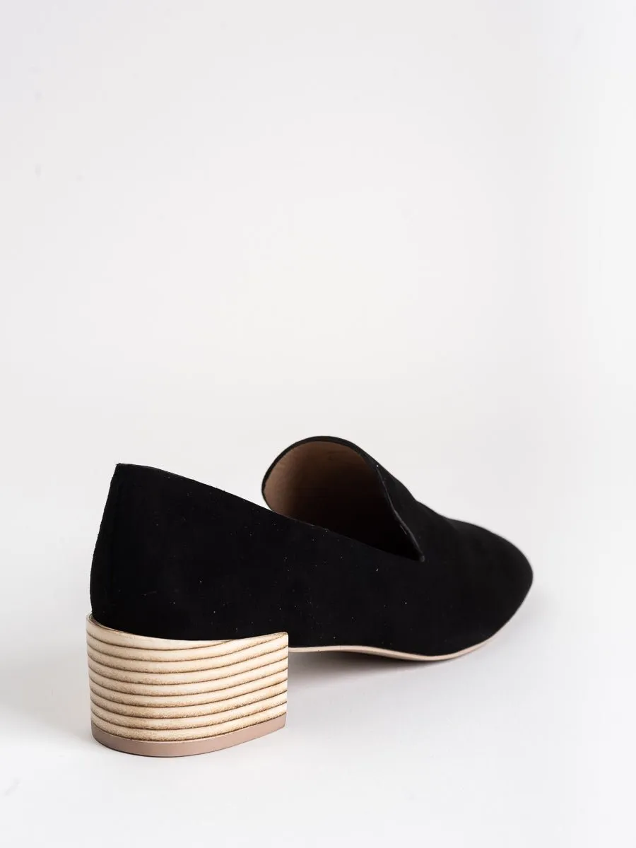 tillie loafer - black suede
