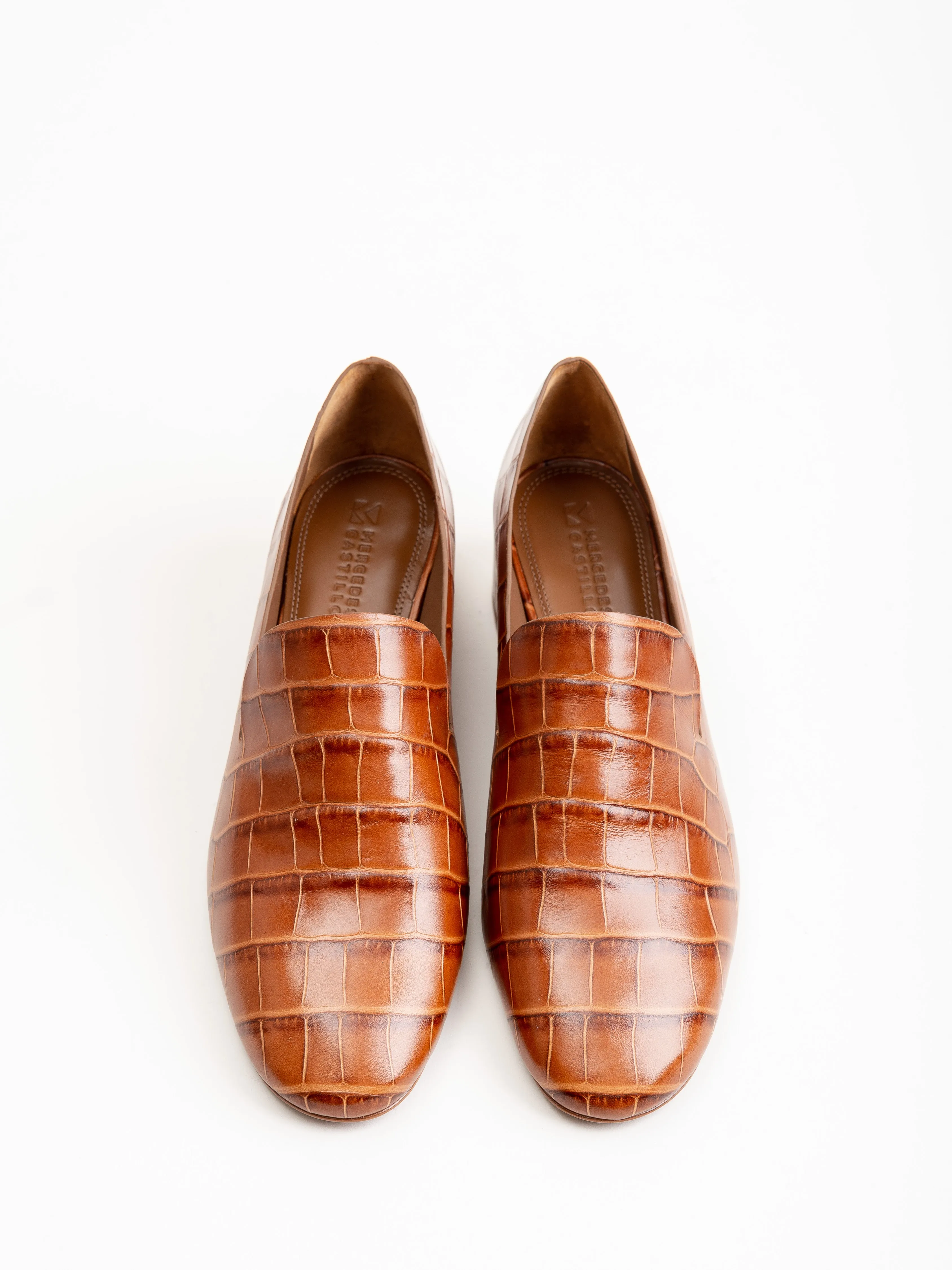 tillie loafer - tan croco