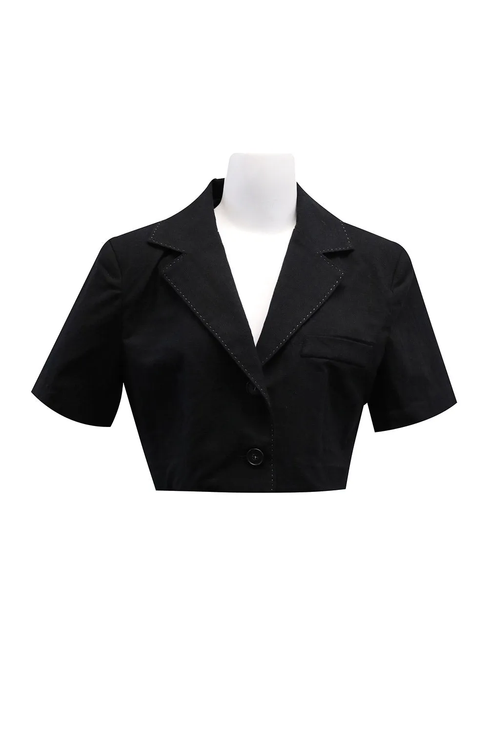 Tinsley Contrast Stitch Crop Jacket