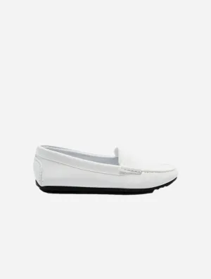 Tony Men's Vegan Suede Moccasins | White
