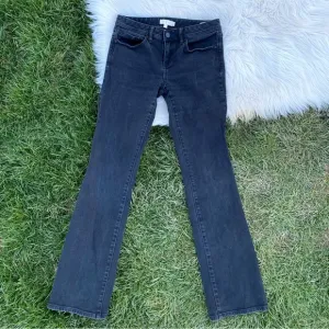 Tory Burch Classic Tory Boot Cut Denim Faded Black Jeans 28