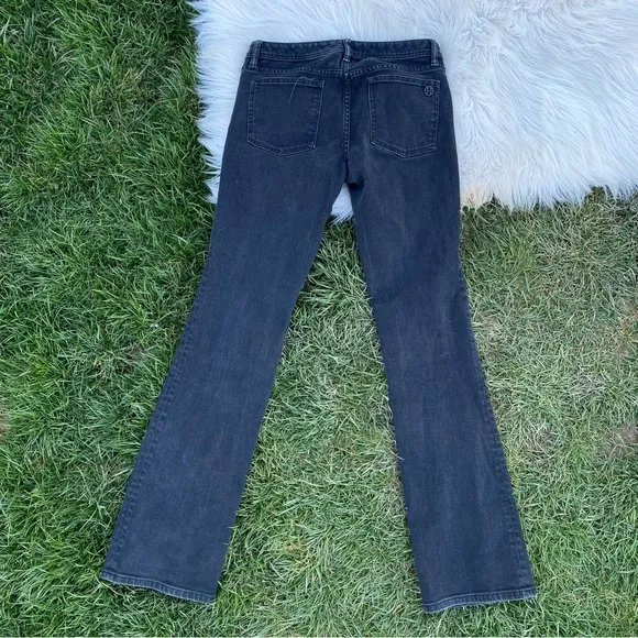 Tory Burch Classic Tory Boot Cut Denim Faded Black Jeans 28